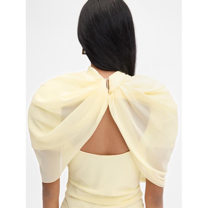 Драпированное мини-платье цвет: Pale yellow 2