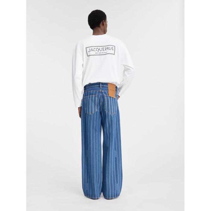 Мешковатые джинсы цвет: Print blue stripes