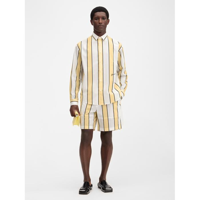 Рубашка в полоску цвет: Print stripes white/yellow/black