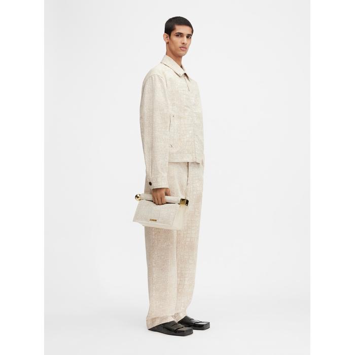 Джинсовая куртка для работы цвет: Croco beige