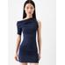 Draped mini dress цвет: Тёмно-синий