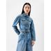 Изогнутая джинсовая куртка цвет: Blue/tabac