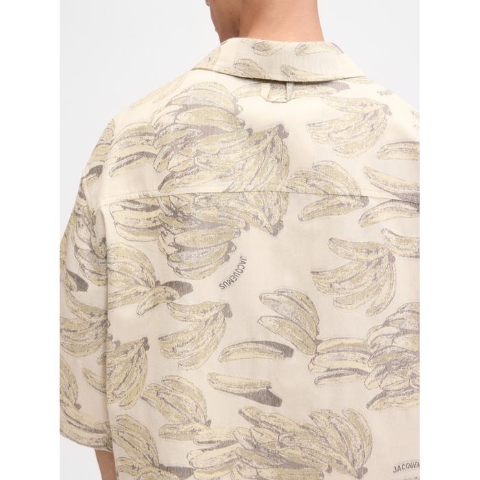 Банановая жаккардовая рубашка свободного кроя цвет: Jacquard banana logo ecru