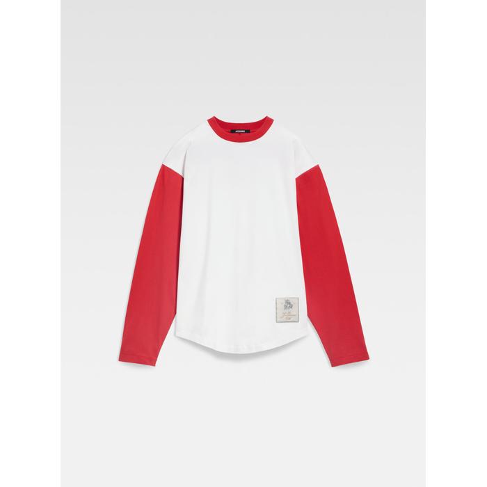 Бейсбольная футболка с длинными рукавами цвет: Multi-red