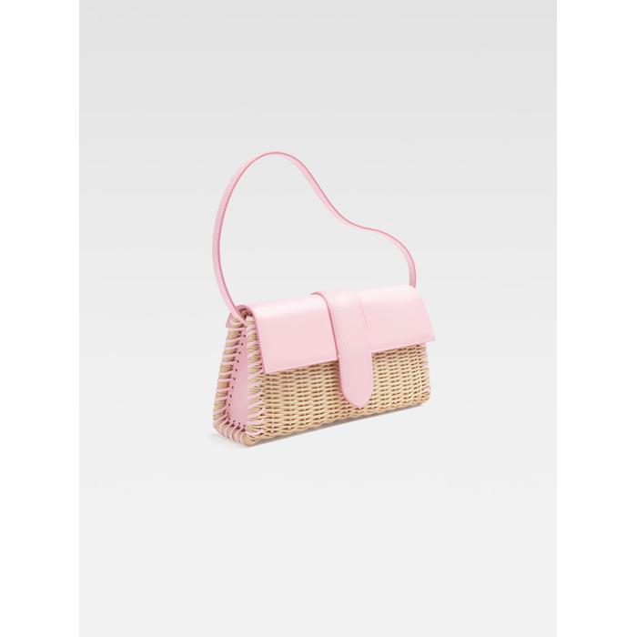 Wicker flap bag цвет: Pale pink