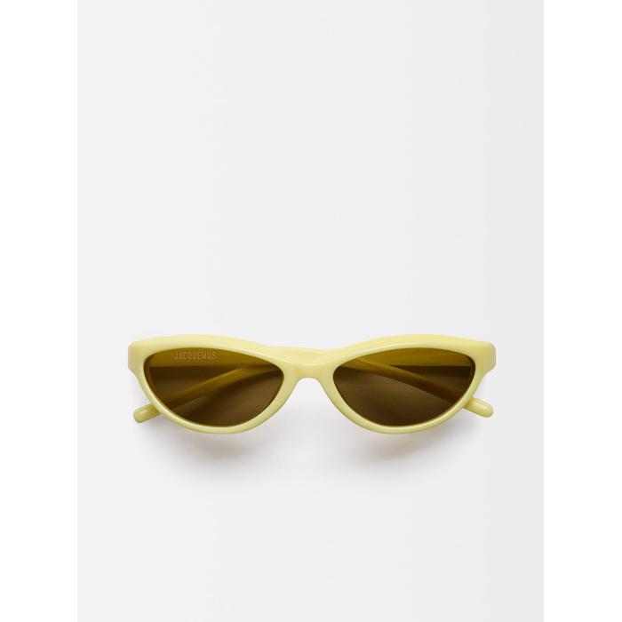 Oval cat-eye sunglasses цвет: Pale yellow