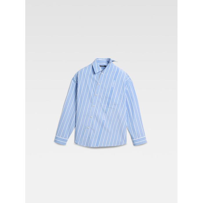 Асимметричная рубашка цвет: Jacquard blue/white