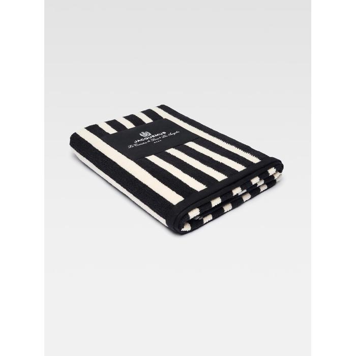 Полосатое полотенце Jacquemus Cruise цвет: Print sunshade stripes beige/black