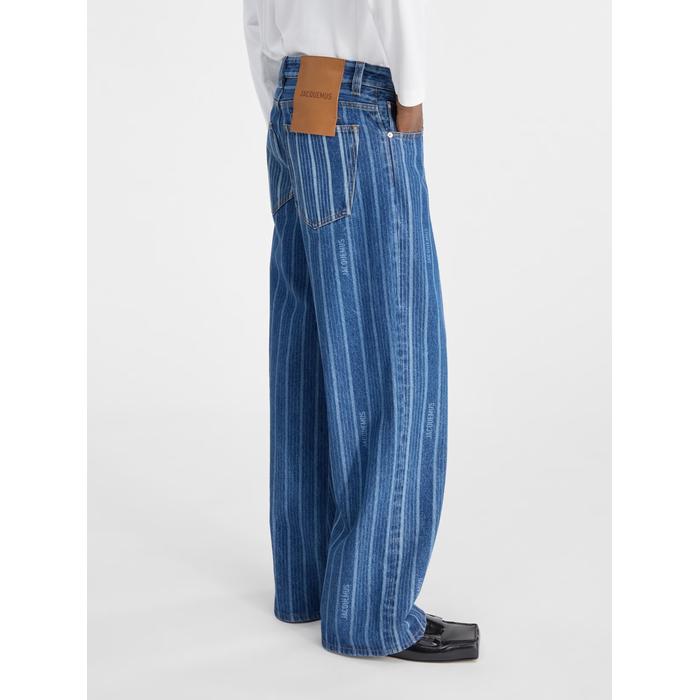 Мешковатые джинсы цвет: Print blue stripes