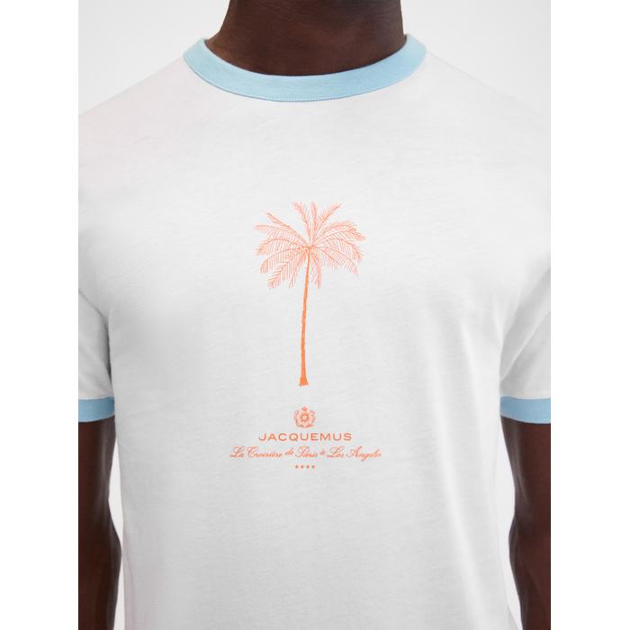 Футболка с принтом пальмы цвет: Palm tree white/blue