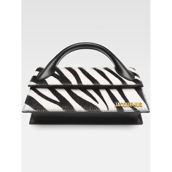 Удлиненная фирменная сумочка цвет: Black & white zebra