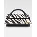 Удлиненная фирменная сумочка цвет: Black & white zebra