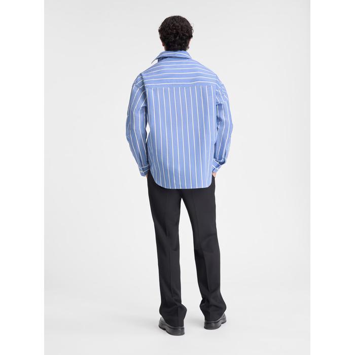 Асимметричная рубашка цвет: Jacquard blue/white