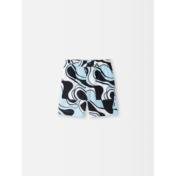 Шорты с волнистым принтом Psyche цвет: Print wavy psyche logo blue/black