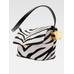 Сумка через плечо с клапаном цвет: Black & white zebra