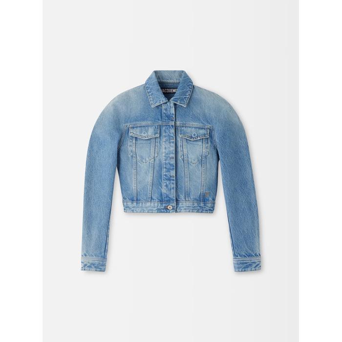 Изогнутая джинсовая куртка цвет: Blue/tabac