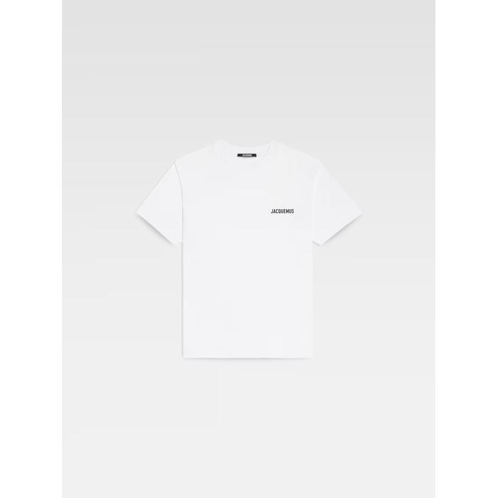 Футболка с короткими рукавами и напечатанным адресом и логотипом цвет: Capri white