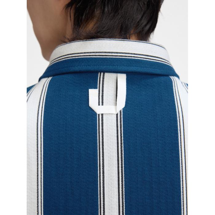 Полосатая рубашка свободного покроя цвет: Jacquard logo stripes white
