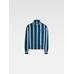 Полосатая рубашка свободного покроя цвет: Jacquard logo stripes white