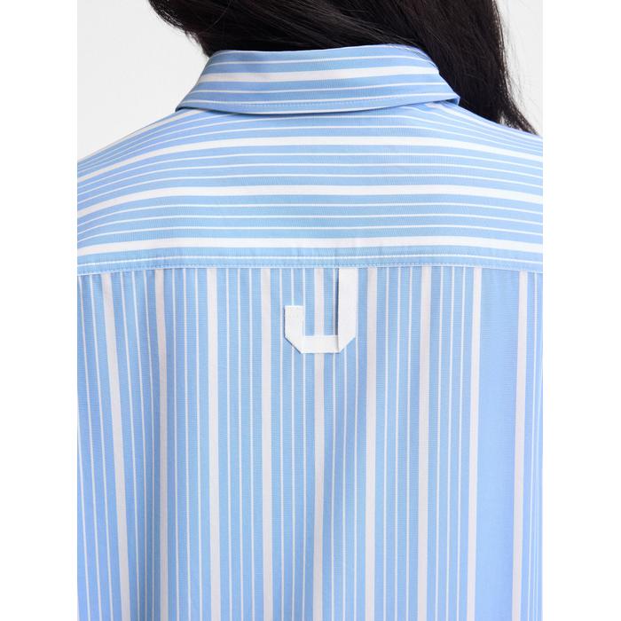 Жаккардовая рубашка в полоску цвет: Jacquard blue/white
