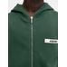 Толстовка на молнии с логотипом в крупный рубчик цвет: Dark green 2