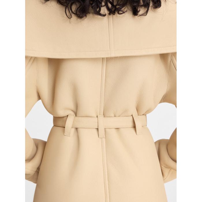Длинное пальто из овечьей шерсти цвет: Pale yellow