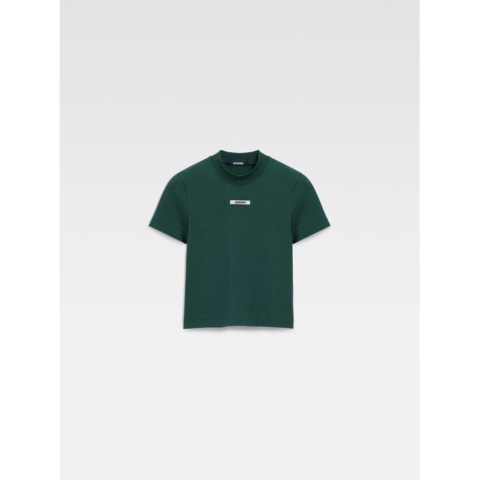 Футболка с логотипом в крупный рубчик цвет: Dark green 2