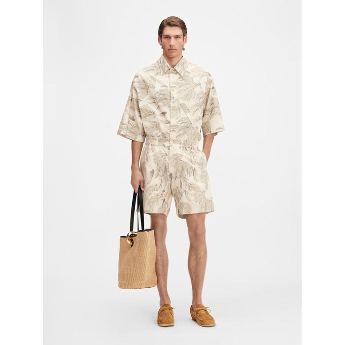 Жаккардовые шорты-бананы цвет: Jacquard banana logo ecru