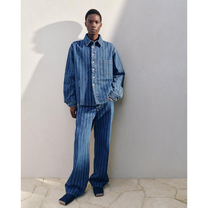 Мешковатые джинсы цвет: Print blue stripes
