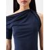 Draped mini dress цвет: Тёмно-синий