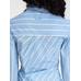 Асимметричная рубашка в полоску цвет: Jacquard blue/white