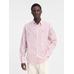 Рубашка в полоску с длинными рукавами цвет: Jacquard business logo stripes red / white