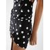 Платье с квадратным вырезом и встроенным боди цвет: Print dots round square black/white