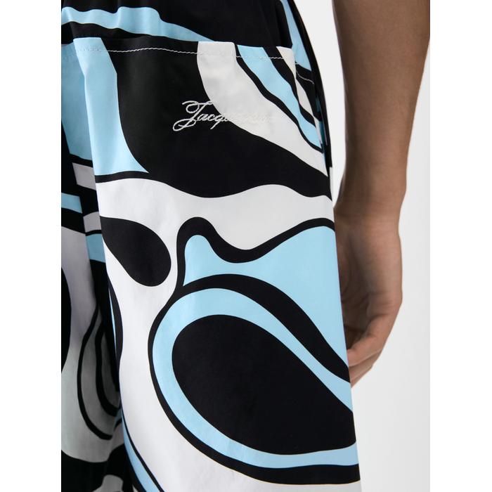 Шорты с волнистым принтом Psyche цвет: Print wavy psyche logo blue/black