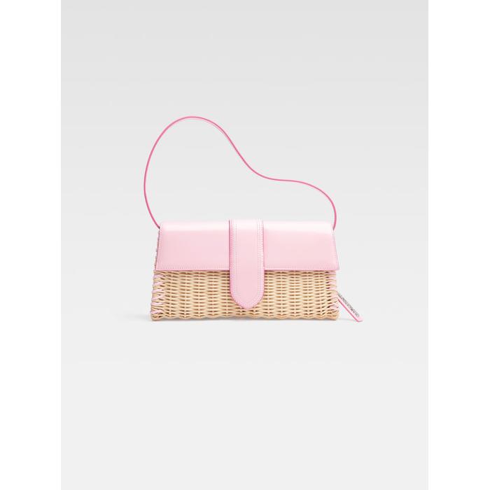 Wicker flap bag цвет: Pale pink