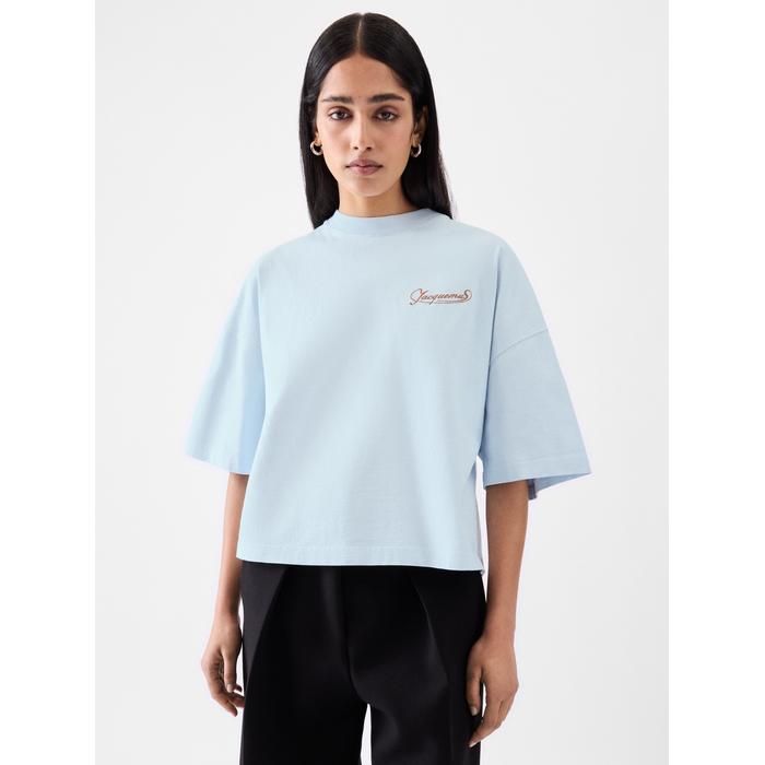 Boxy embroidered t-shirt цвет: Uni club blue