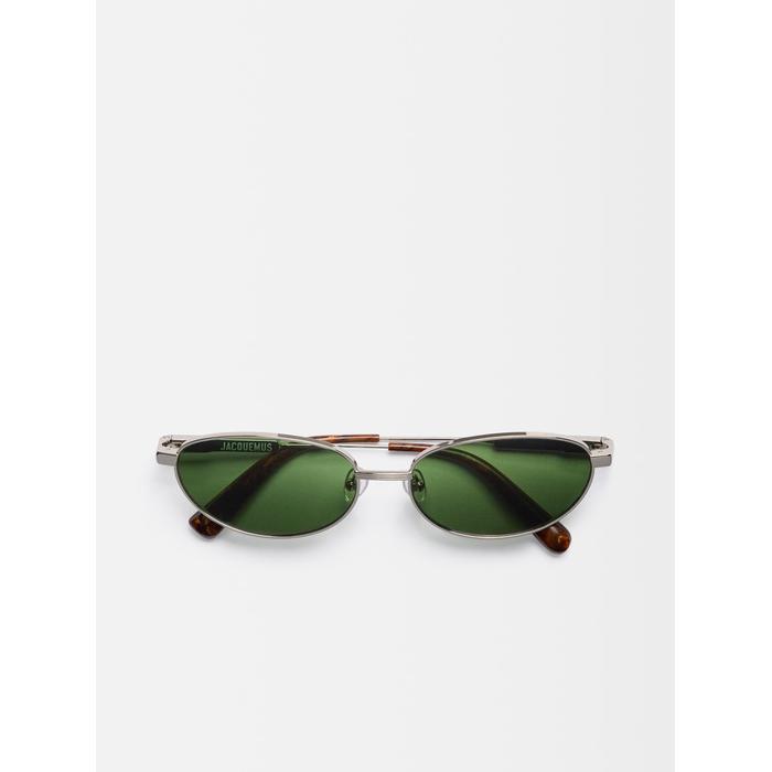 Oval aviator sunglasses цвет: Серебристый