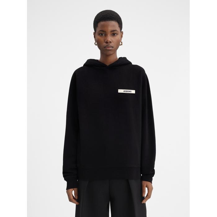 Grosgrain logo hoodie цвет: Чёрный