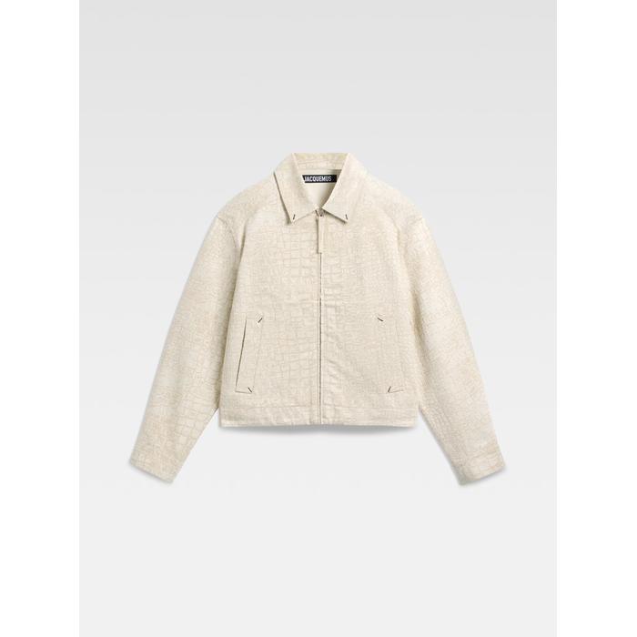 Джинсовая куртка для работы цвет: Croco beige