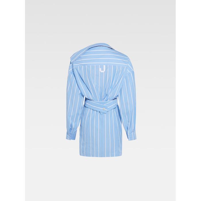 Асимметричное платье-рубашка цвет: Jacquard blue/white