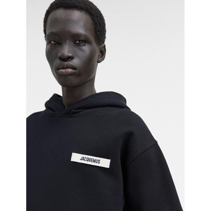 Grosgrain logo hoodie цвет: Чёрный