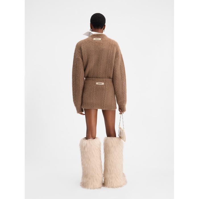 Мини-юбка из мохера цвет: Camel