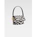 Сумка через плечо с клапаном цвет: Black & white zebra