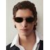 Oval aviator sunglasses цвет: Серебристый