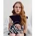 Удлиненная фирменная сумочка цвет: Black & white zebra