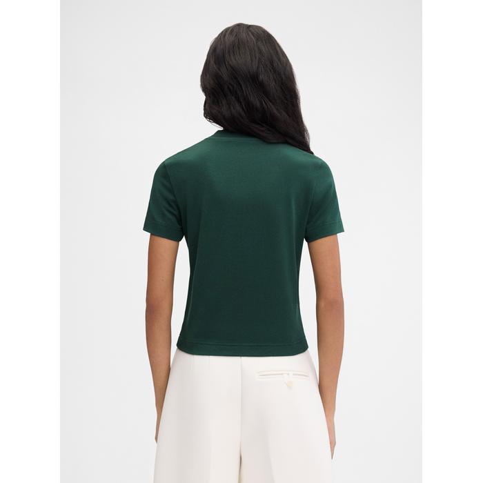 Футболка с логотипом в крупный рубчик цвет: Dark green 2