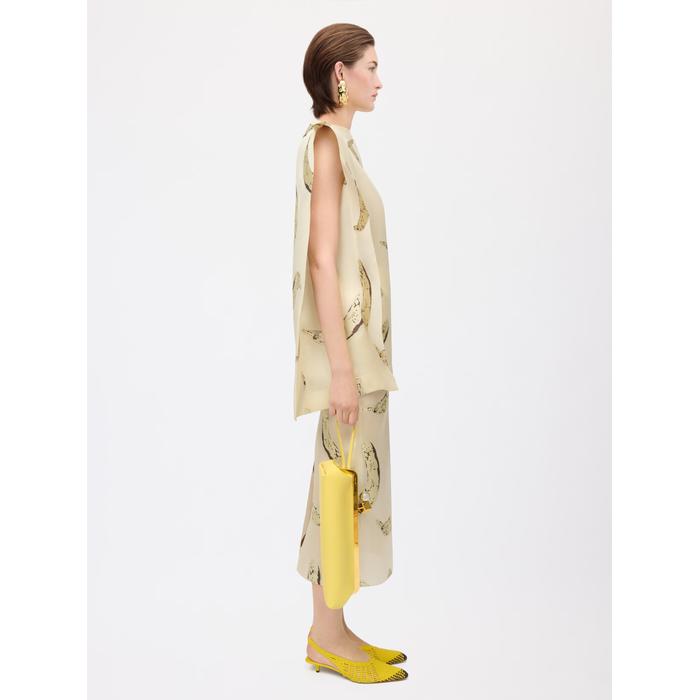 Квадратный топ с банановым принтом цвет: Jacquard bananes yellow
