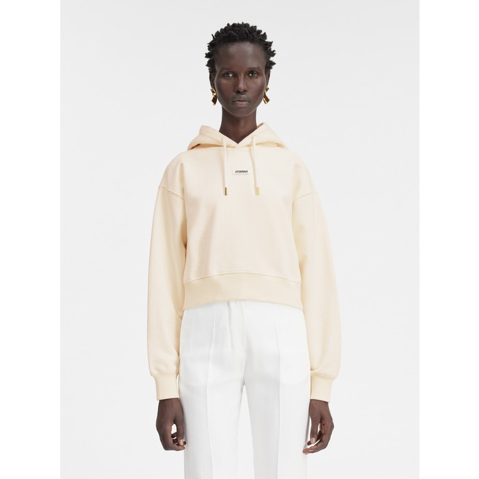 Grosgrain logo hoodie цвет: Светло-бежевый