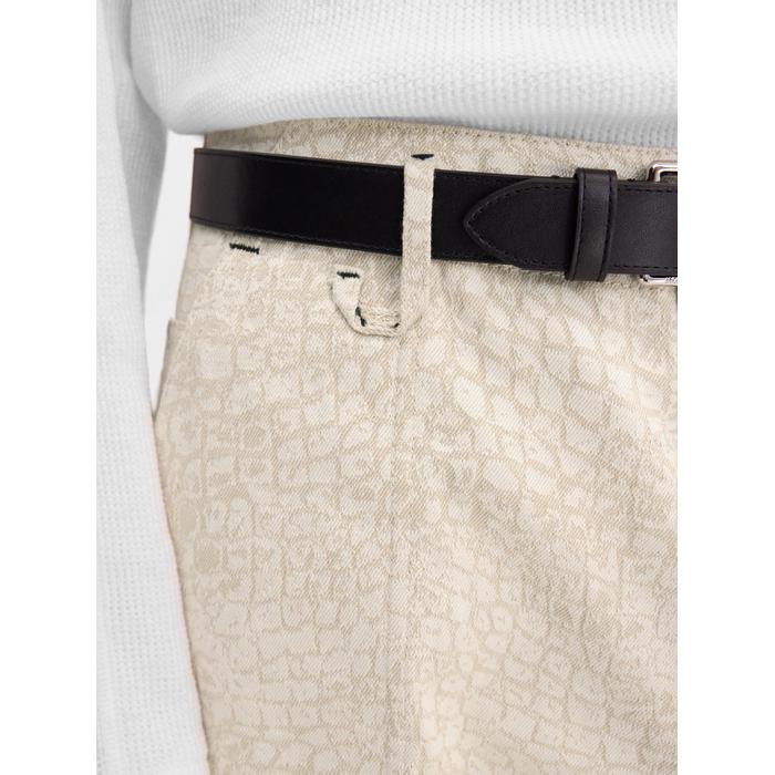 Джинсы с тиснением под крокодила цвет: Croco beige