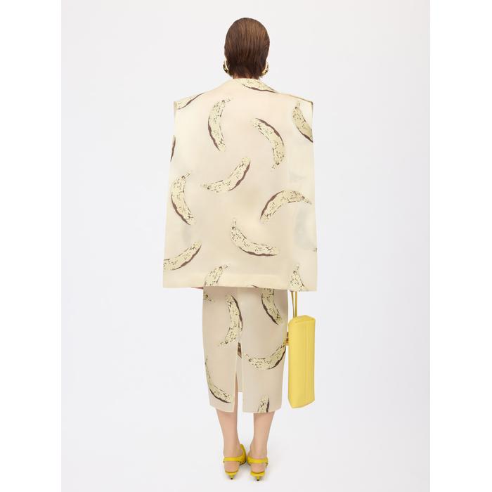 Квадратный топ с банановым принтом цвет: Jacquard bananes yellow